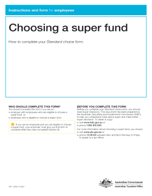 Australian Superannuation Choice Form