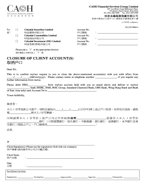 Client Account Closure Request Form