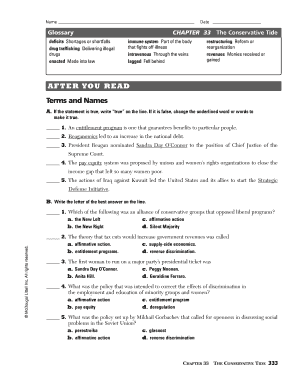 Chapter 33 The Conservative Tide Study Guide