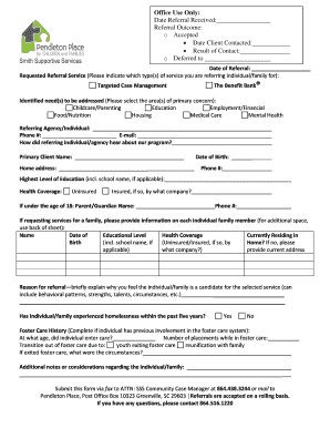 Smith Supportive Services Referral Form