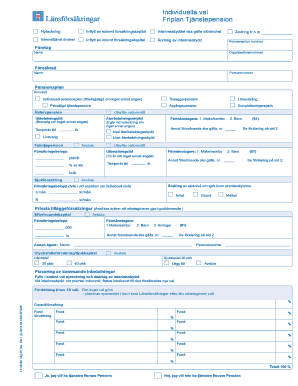 Swedish Employee Pension Plan Application