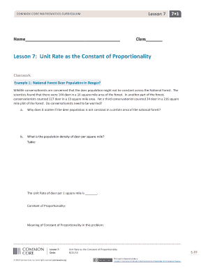 Common Core Mathematics Lesson 7 Worksheet