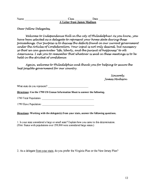 Constitutional Convention Simulation Worksheet