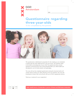 Youth Health Service Questionnaire for Three-Year-Olds