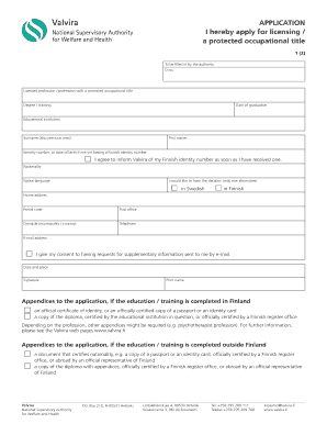 Finnish Nurse Registration Application