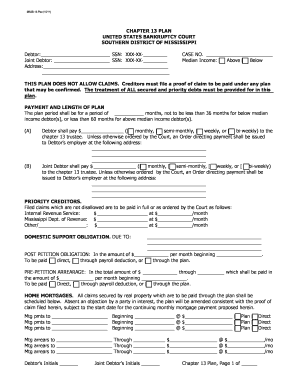 Chapter 13 Bankruptcy Plan