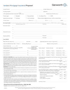 Lenders Mortgage Insurance Proposal