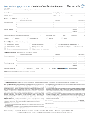 Lenders Mortgage Insurance Variation Request