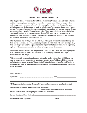 California Community Colleges Photo Release Form