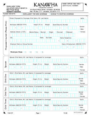Voluntary Group Accident Insurance Enrollment Form