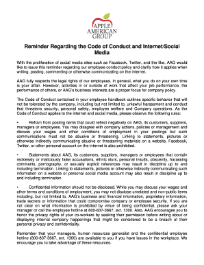 Employee Social Media Policy and Tipped Employee Notice
