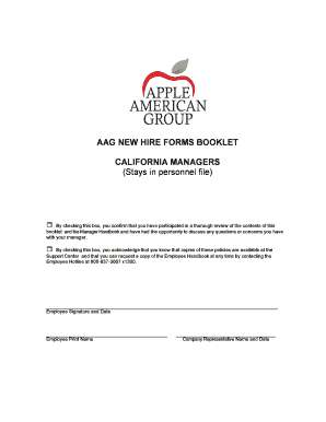 California New Hire Forms Booklet
