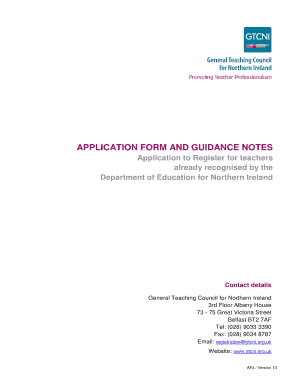 Teacher Registration Application Form