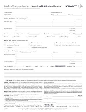Lenders Mortgage Insurance Variation Request