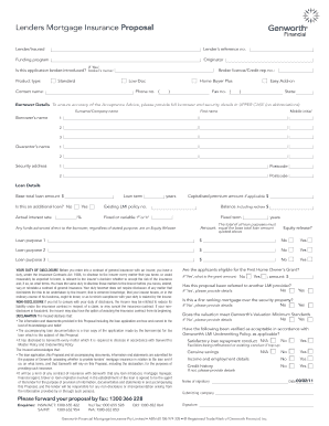 Lenders Mortgage Insurance Proposal