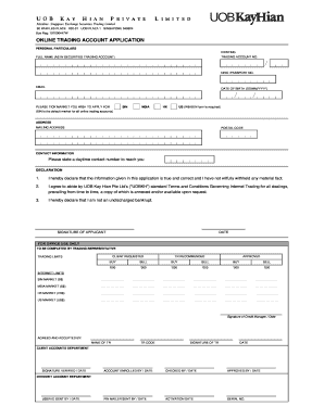 Online Trading Account Application