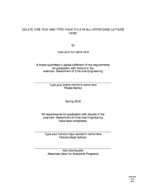 Honors Thesis Approval Form