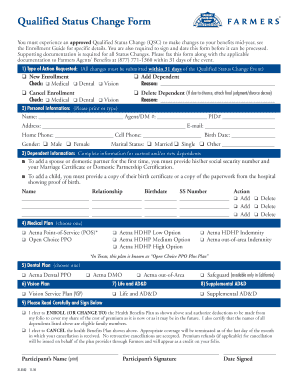 Qualified Status Change Form