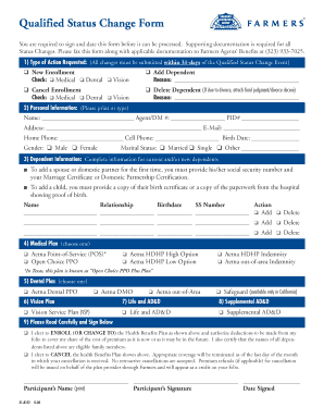 Qualified Status Change Form
