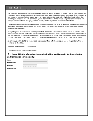 Canadian Lawyer Annual Compensation Survey