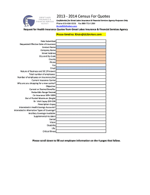 Request for Health Insurance Quotes