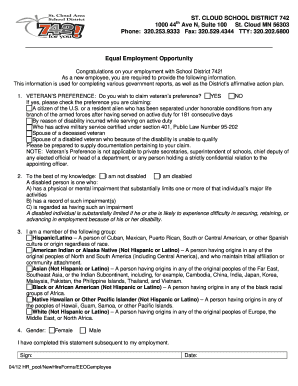 EEOC Employee Information Form