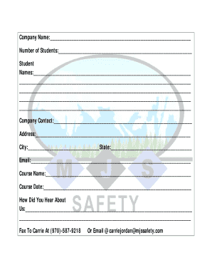 Student Course Registration Form