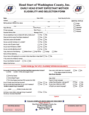 Sample personal guarantee - EXPECTANT MOTHER ENROLLMENT FORM ENGLISH REV SEPT 2012pub - headstartwashco