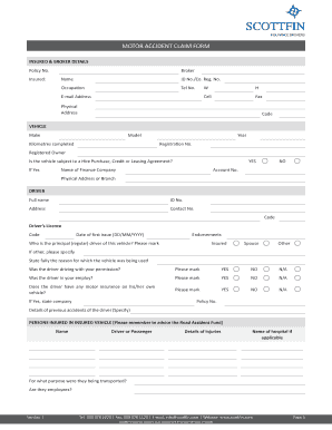 Motor Accident Claim Form
