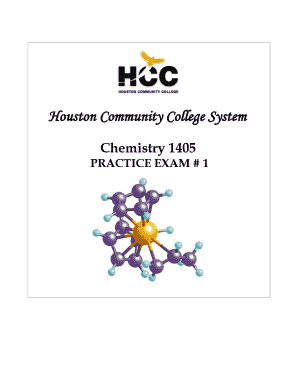 Chemistry 1405 Practice Exam 1