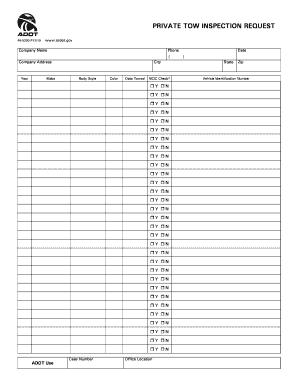 Private Tow Inspection Request