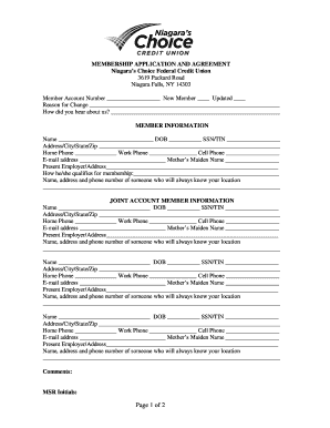 Membership Application and Agreement