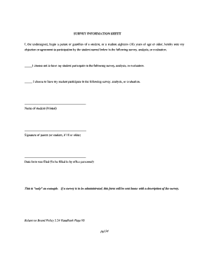Student Survey Participation Agreement