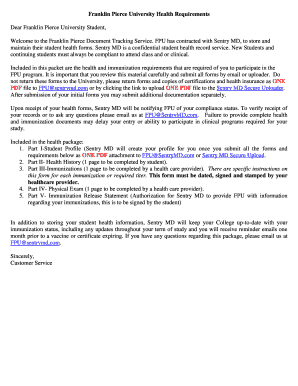 Franklin Pierce University Health Requirements