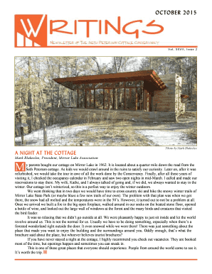 Vol XXVII Issue 2 - Welcome to the Seth Peterson Cottage