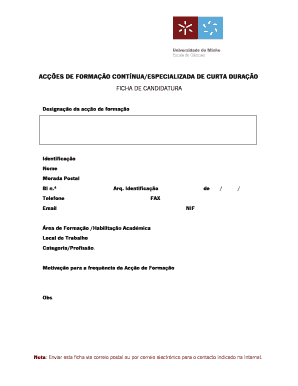 FICHA DE CANDIDATURA