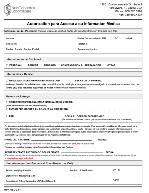 Autorization para Acceso a su Information Medica