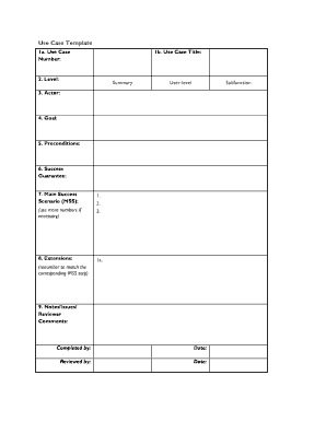 Use Case Template
