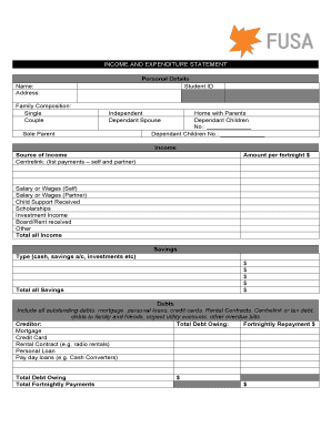 Income and Expenditure Statement