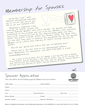 Spousal Membership Application