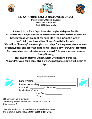 Family Halloween Dance Flyer 2012 - inetTeachercom