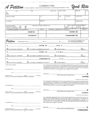 Masonic Membership Application Form