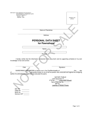 Philippines Pawnshop Registration Form