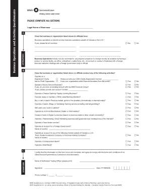 Business Operations and Activities Questionnaire