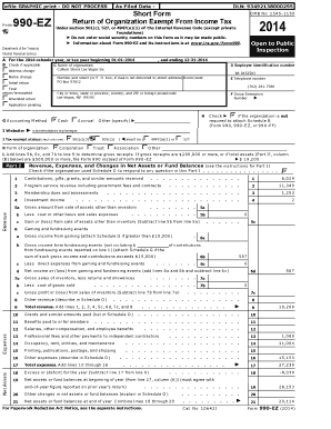 Form 990-EZ 2014