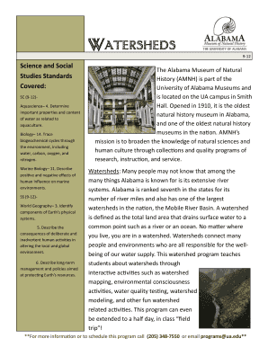 Alabama Museum of Natural History Watershed Education Program