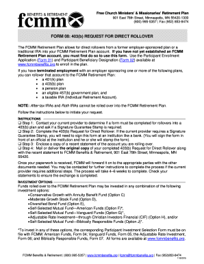 403(b) Request for Direct Rollover Form