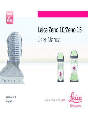 Leica Zeno 10/15 User Manual