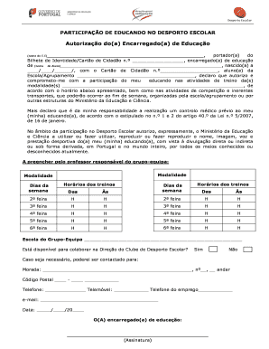 Participação de Educando no Desporto Escolar