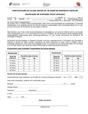 Declaração de aceitação do(a) aluno(a)